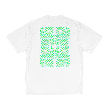 Symmetrical Green and Blue Pattern Performance T-Shirt