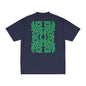 Symmetrical Green and Blue Pattern Performance T-Shirt