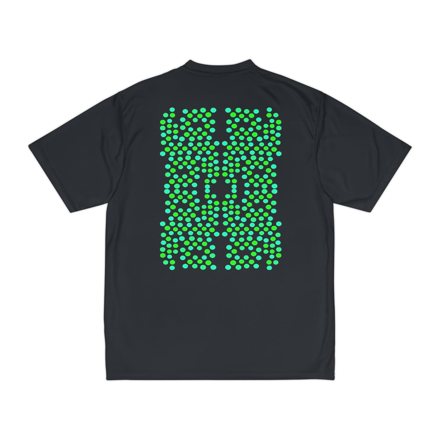 Symmetrical Green and Blue Pattern Performance T-Shirt