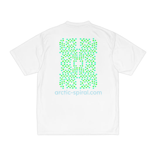 Symmetrical Green and Blue Pattern Performance T-Shirt